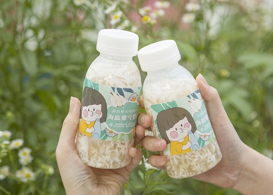 400ml 14oz Chai trà sữa đậu nành chịu nhiệt Chai nước ép hình vuông bằng nhựa có vị ngọt