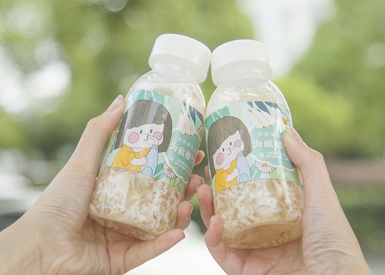 400ml 14oz Chai trà sữa đậu nành chịu nhiệt Chai nước ép hình vuông bằng nhựa có vị ngọt