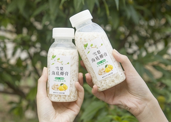 400ml 14oz Chai trà sữa đậu nành chịu nhiệt Chai nước ép hình vuông bằng nhựa có vị ngọt