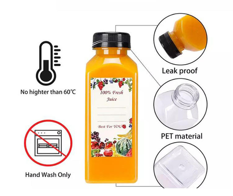 100ml 350ml 500ml 1000ml chai nước ép nhựa chai trà lạnh chai sữa dùng một lần chai PET 1 lít với nắp