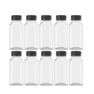 Nhìn xuyên / Màu tùy chỉnh 250ml 350ml 500ml PET Nước hoa chất lượng thực phẩm chai nhựa với nắp in tùy chỉnh