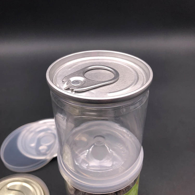 Lớp thực phẩm rỗng bình nhựa rõ ràng Chất chứa lưu trữ PET Mason Jar BPA Thùng nhựa miễn phí với nắp nhựa