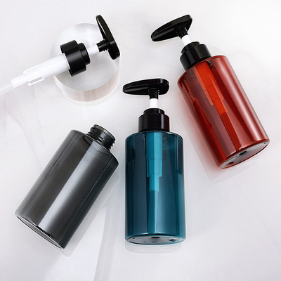 In màn hình chai kem nhựa với nút đóng và nắp UV