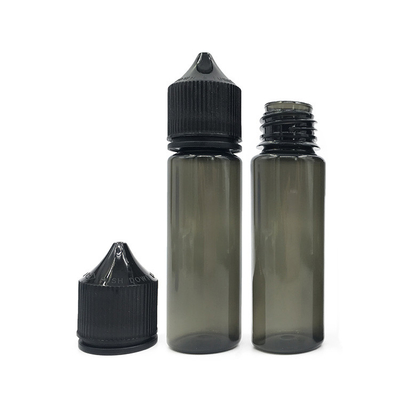 50 ml chai nhỏ giọt PET lỏng có thể ép với nắp hoặc nắp màu đen hoặc trắng