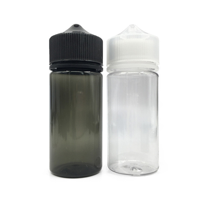 120 ml chai nhỏ giọt dầu rõ ràng với nhỏ giọt màu đen / trắng không bị giả mạo