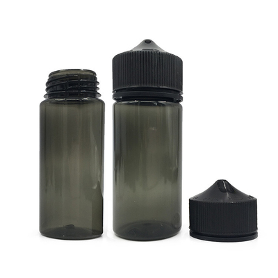 120 ml chai nhỏ giọt dầu rõ ràng với nhỏ giọt màu đen / trắng không bị giả mạo