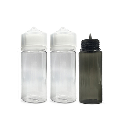 120 ml chai nhỏ giọt dầu rõ ràng với nhỏ giọt màu đen / trắng không bị giả mạo