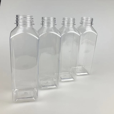 60ml 120ml 250ml 350ml 500ml Square Juice chai với nắp màu đen