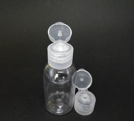 Hình mẫu miễn phí chai nhựa PET trong suốt với nắp flip trống chai Flip Cap Cream chai với nắp flip với nguồn cung cấp của nhà máy