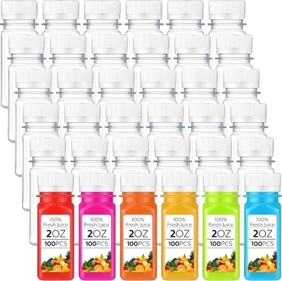 60ml 2oz Square chai nước ép nhựa chống rò rỉ
