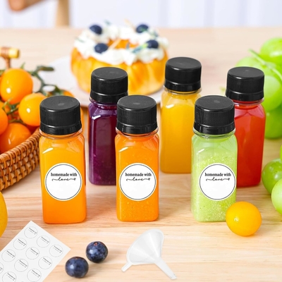 4oz 120ml nước ép gừng chai nước ép đậu phộng chai rỗng Quadrat chai nước ép nhựa