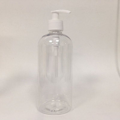 Nạp lại 16oz trống màu hổ phách 500ml chai kem PET nhựa với bơm cho dầu gội