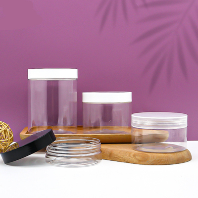 Thức ăn chất lượng minh bạch 80ml 100ml 120ml 150ml 250ml 500ml 1000ml Frosted PET Plastic Jar với nắp