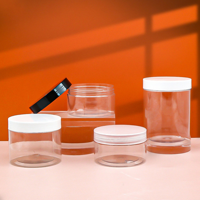 Thức ăn chất lượng minh bạch 80ml 100ml 120ml 150ml 250ml 500ml 1000ml Frosted PET Plastic Jar với nắp