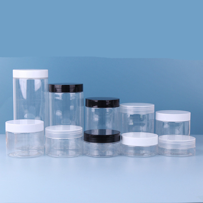 Thức ăn chất lượng minh bạch 80ml 100ml 120ml 150ml 250ml 500ml 1000ml Frosted PET Plastic Jar với nắp