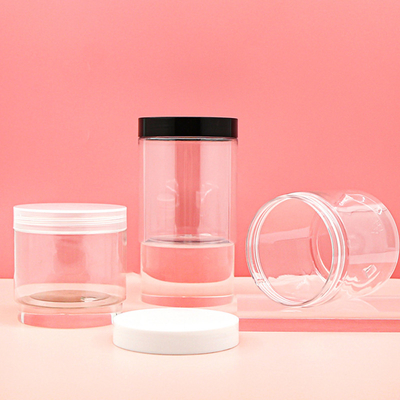 Thức ăn chất lượng minh bạch 80ml 100ml 120ml 150ml 250ml 500ml 1000ml Frosted PET Plastic Jar với nắp