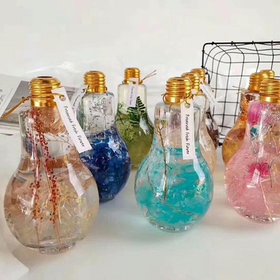 500ml chai nước ép hình bóng đèn nhựa với nắp nhôm bóng đèn hình bóng đèn nhựa chai đồ uống