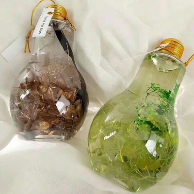 500ml chai nước ép hình bóng đèn nhựa với nắp nhôm bóng đèn hình bóng đèn nhựa chai đồ uống