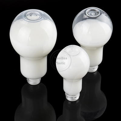 Cốc bóng đèn với nắp rơm cho các bữa tiệc chai hình bóng đèn nhựa đáy phát sáng đèn LED bóng đèn có thể lấp đầy