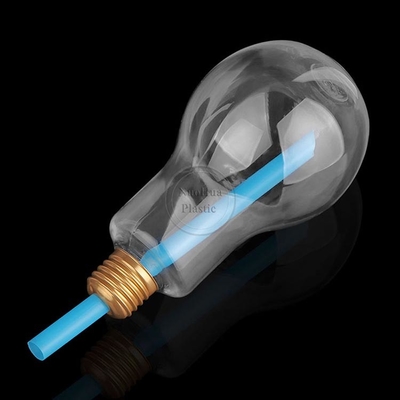 Sản phẩm bán nóng nước trái cây Glass Jar Light Blub Shape With Lid 100ml Mini Size Lovely Light Bulb Shaped PET Plastic Bottle