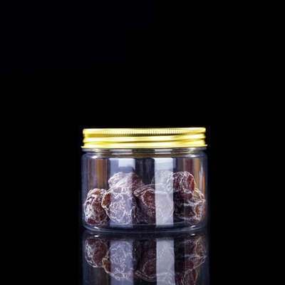 Custom 16oz 32oz 500ml 1000ml Clear Wide Mouth PET Jar With Aluminum Lid Transparent Food Storage Các thùng nhựa