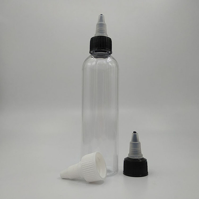Custom Clear Plastic Screw Top Bottles Với Custom Label Panel Và Screw Neck Finish