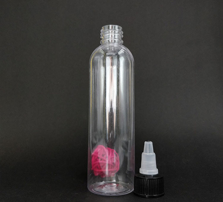 Custom Clear Plastic Screw Top Bottles Với Custom Label Panel Và Screw Neck Finish