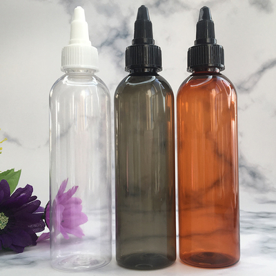 Custom Clear Plastic Screw Top Bottles Với Custom Label Panel Và Screw Neck Finish