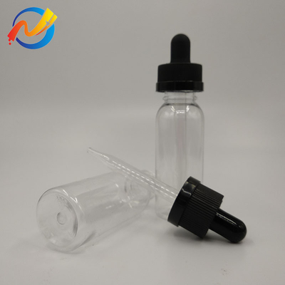 15ml Logo tùy chỉnh chai nhỏ giọt nhựa bề mặt mịn mượt Đen minh bạch
