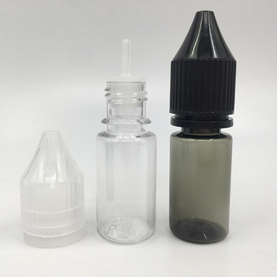 Chiếc chai E Liquid trong suốt được tùy chỉnh với nắp vít hình tròn