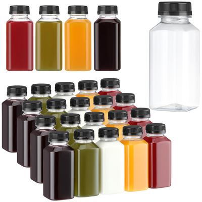 Các chai trà sữa nhựa hình vuông hình vuông với tay cầm rõ ràng 120ml 250ml 350ml 500ml Capacity