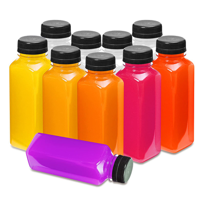 Các chai trà sữa nhựa hình vuông hình vuông với tay cầm rõ ràng 120ml 250ml 350ml 500ml Capacity