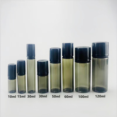 10ml-100ml chai nhỏ giọt chất lỏng PET Custom Logo Screen Printing Round Shape