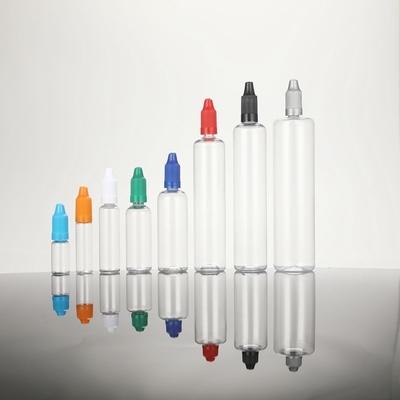 Đồ uống nhỏ giọt nước PET trong suốt tùy chỉnh với Childproof Screw Cap