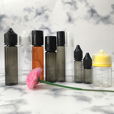 Các chai nước PET E tròn trong suốt chống trẻ em với nắp vít