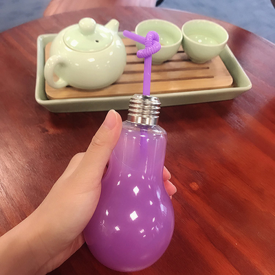 Quảng vuông rõ ràng tay cầm tùy chỉnh chai trà sữa với cách điện