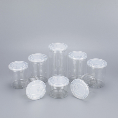 Khả năng tùy biến thùng chứa bình nhựa trong suốt với nắp nhôm có kích thước khác nhau 2oz-8oz cho các sản phẩm làm đẹp.