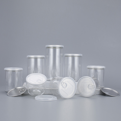 Khả năng tùy biến thùng chứa bình nhựa trong suốt với nắp nhôm có kích thước khác nhau 2oz-8oz cho các sản phẩm làm đẹp.