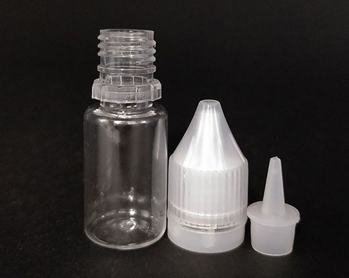 Các chai nước E tròn chống trẻ em với in tùy chỉnh Bao bì nắp vít trong suốt với dung lượng khác nhau