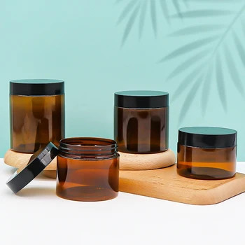 Đen 5ml 10ml 15ml 30ml 50ml Nhập lặp đi lặp lại bình chăm sóc da Plastic Cosmetic Jar
