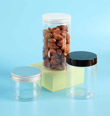 Thức ăn chất lượng rỗng mỹ phẩm cơ thể scrub mặt nạ bình PET trong suốt 30ml 500ml lọ nhựa với nắp