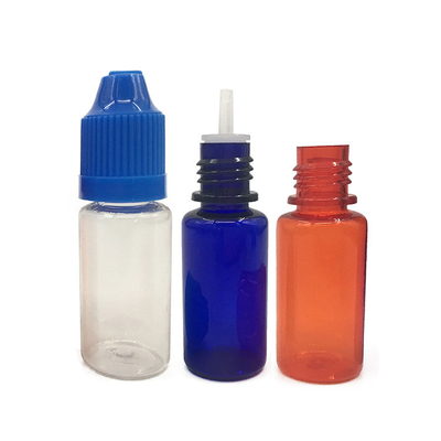 chai nước trong suốt 10ml 15ml 30ml 60ml 80ml 100ml PET E chất lỏng với Logo tùy chỉnh in màn hình