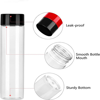 chai trà sữa không chứa BPA với vít trên nắp hình vuông vuông và tay cầm thuận tiện