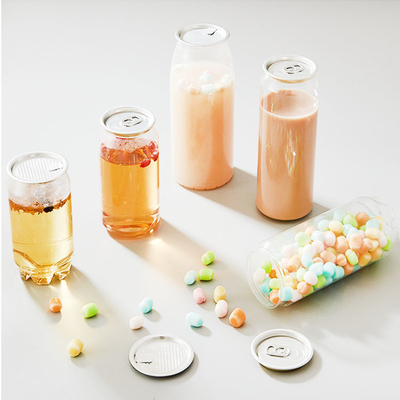 Nhựa đồ uống lon 330ml 500ml soda uống chai cho cà phê sữa với nắp