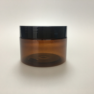 bình nhựa trong suốt với nắp 4 oz nắp đen trong suốt 50g 100g 150g 200g thú cưng 8 oz bình nhựa mỹ phẩm cho kem