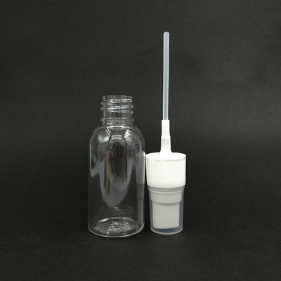 30ml Ounces PET nhựa rỗng có thể tái điền Clear Mist Spray Flask With Black White Caps