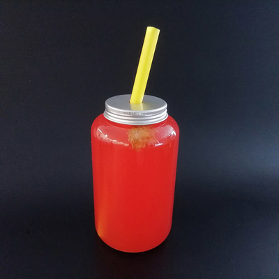 Chống rò rỉ chai trà sữa hình vuông với vít trên nắp và tay cầm ergonomic