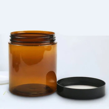 50ml 60ml 100ml 120ml 250ml 400ml 500ml 2oz 3oz 4oz 5oz 6oz 8oz 12oz 16oz Lọ nhựa màu hổ phách cho mỹ phẩm kem
