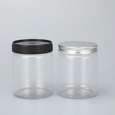 Thùng PET chất lượng thực phẩm nhựa trắng 4oz 8oz 300ml 500ml hình tròn hình trống mắt kem mặt kem thùng 16oz