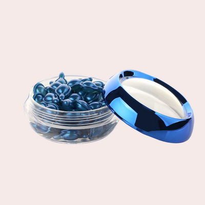 Thùng mỹ phẩm tròn minh bạch 30ml lọ PP với thiết kế bề mặt tùy chỉnh